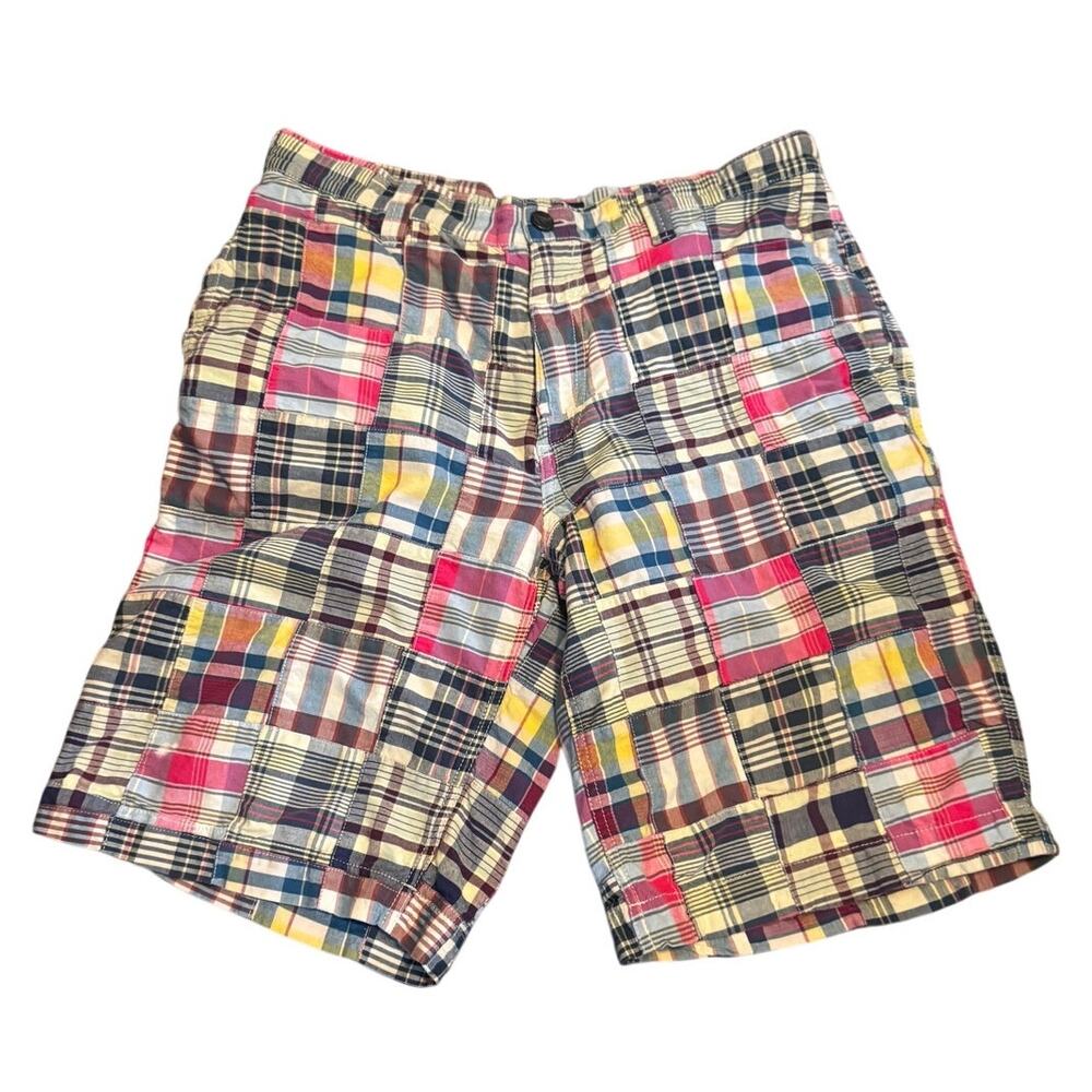 Old Navy Surplus Company Madras Patchwork Shorts Men’s Size 32 Preppy Ivy